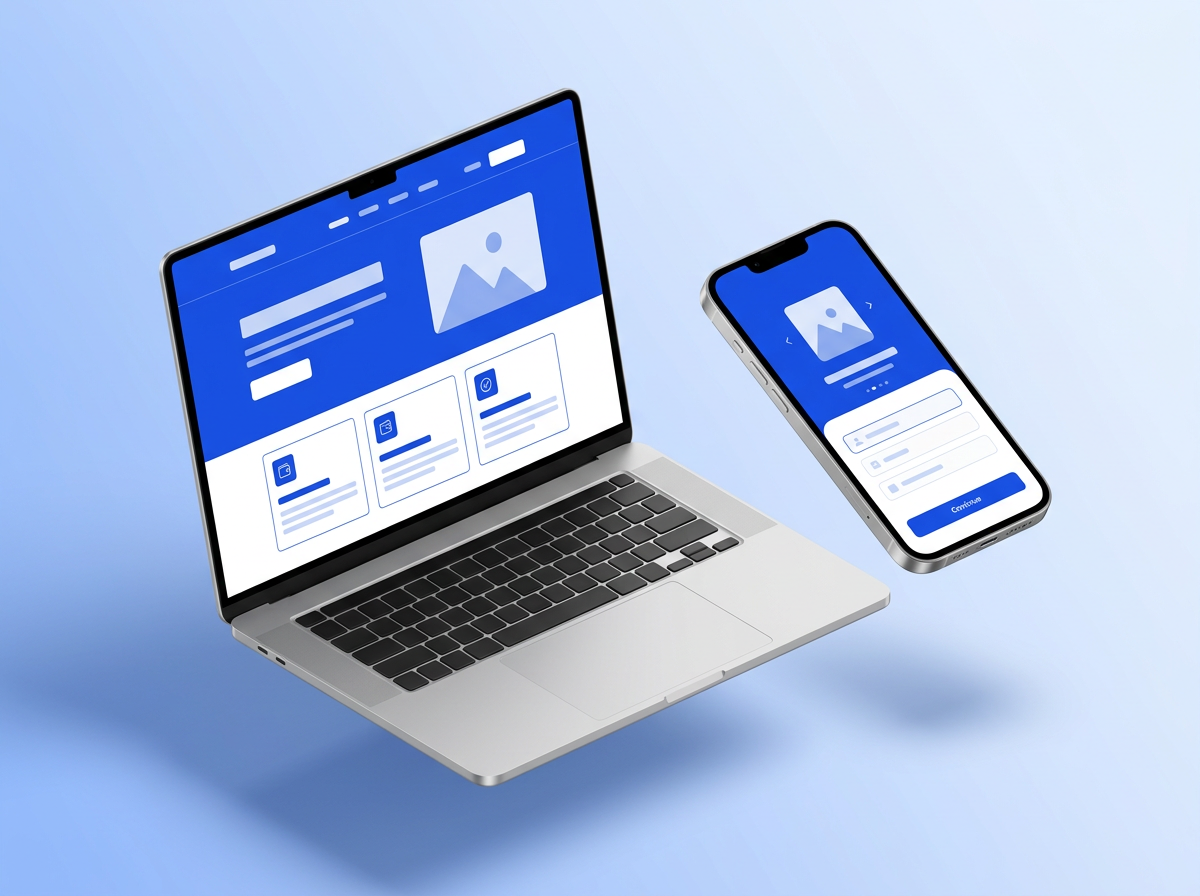 Mockup of the Vaulta digital wallet launch kit including landing page wireframes and app screens